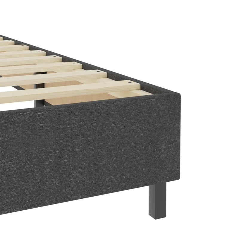 Sommier à lattes sur pieds cadre de lit 180 x 200 cm tissu gris TDL0208030