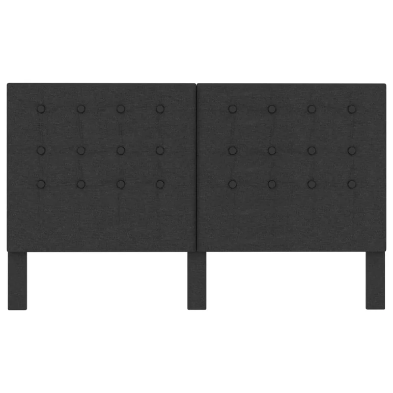 Tête de lit accessoire couchage chambre à coucher meuble touffetée 160 x 200 cm tissu gris foncé TDL0201994