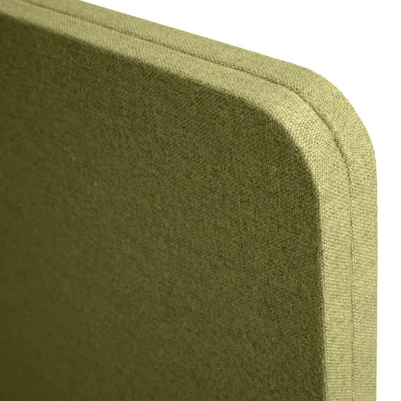 Cloison acoustique double paroi paravent de bureau séparateur de pièce panneau d'affichage en tissu vert 147x80 cm 04_0006421