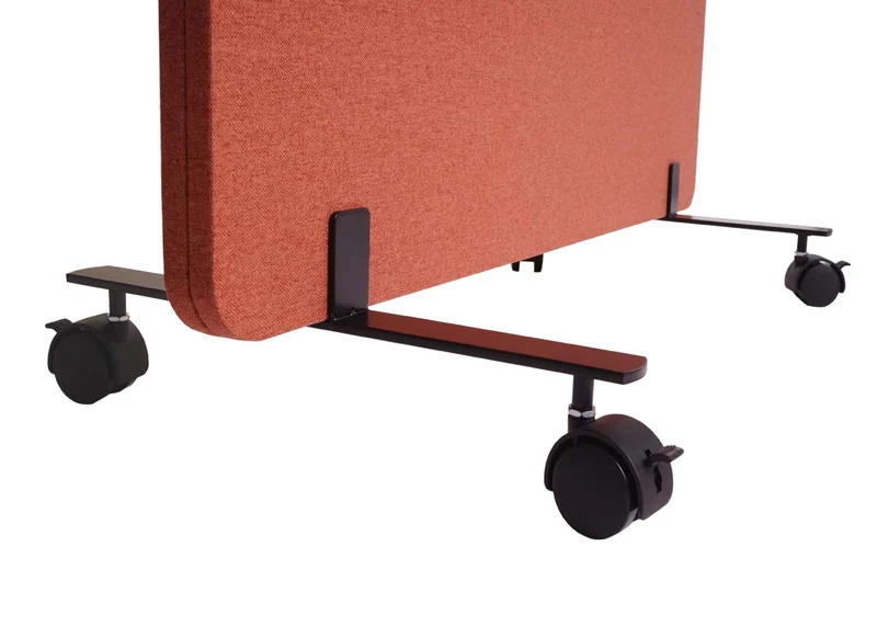 Cloison acoustique paravent de bureau séparateur de pièce panneau d'affichage à double paroi 147x80 cm en tissu marron 04_0006420