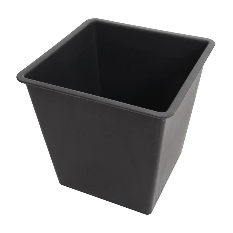 Jardinière pot de fleurs cache-pot carré 32x32x32 cm pour extérieur en bois d'acacia marron 04_0007219