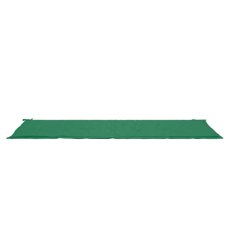 Coussin de banc de jardin résistant à l'eau 200 x 50 x 3 cm 100 % polyester vert DEC021736