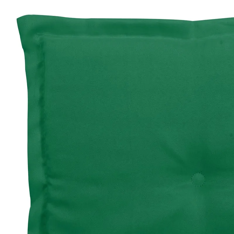 Coussin de banc de jardin résistant à l'eau 200 x 50 x 3 cm 100 % polyester vert DEC021736