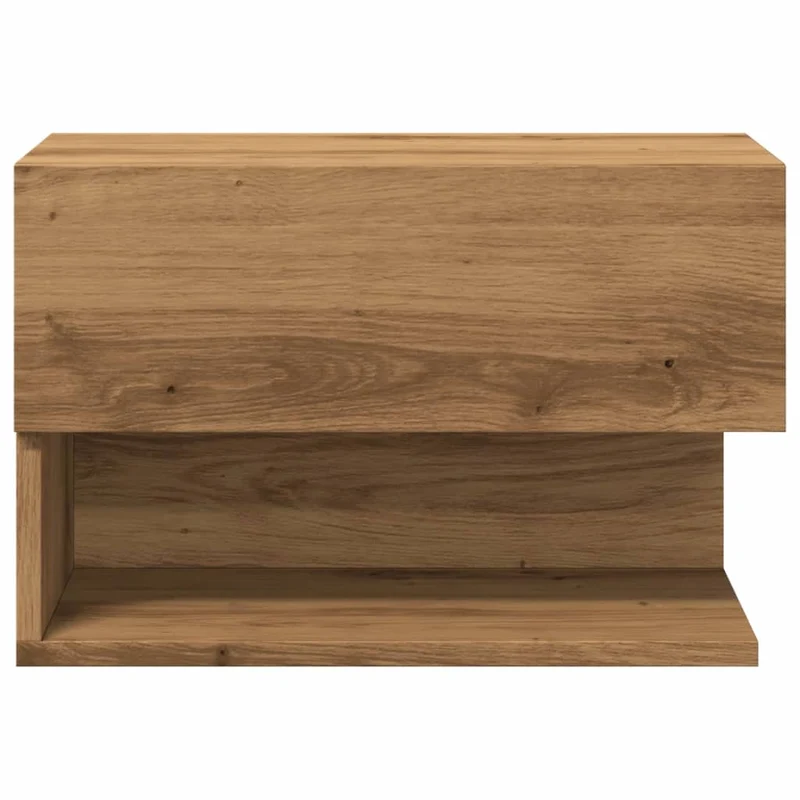 Lot de 2 tables de chevet murales avec tiroir et étagère 46 x 29,5 x 30 cm en bois d'ingénierie DEC036038