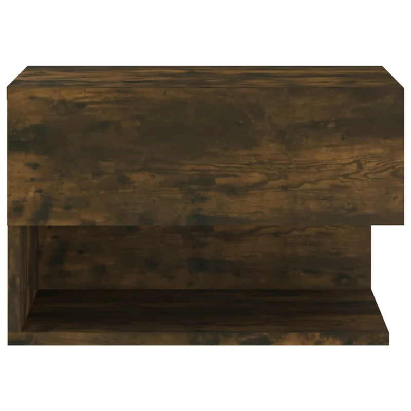 Lot de 2 tables de chevet murales avec tiroir et étagère 46 x 29,5 x 30 cm bois d'ingénierie marorn DEC036042