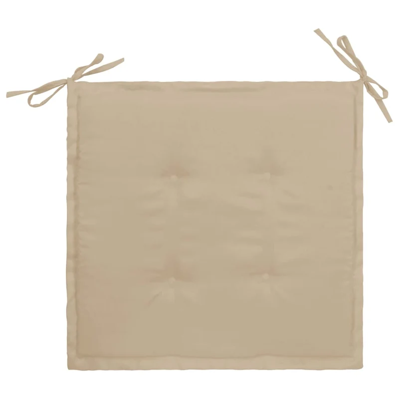 lot de 4 coussins de chaise de jardin 100% polyester imperméable beige 40x40x3 cm DEC021724