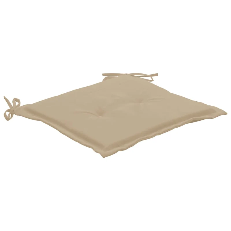 lot de 4 coussins de chaise de jardin 100% polyester imperméable beige 40x40x3 cm DEC021724