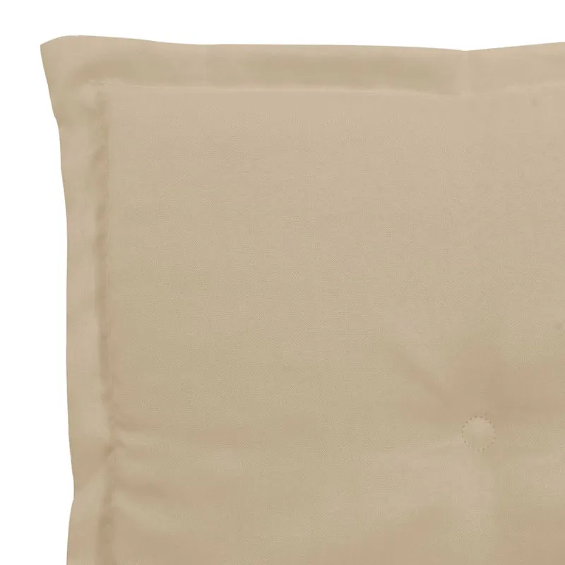 lot de 4 coussins de chaise de jardin 100% polyester imperméable beige 40x40x3 cm DEC021724