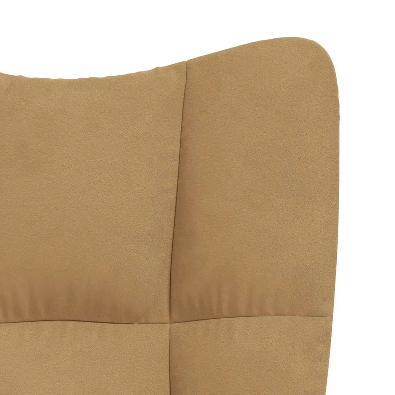 Fauteuil lounge chaise de bureau sur roulettes design moderne en velours marron DEC026727