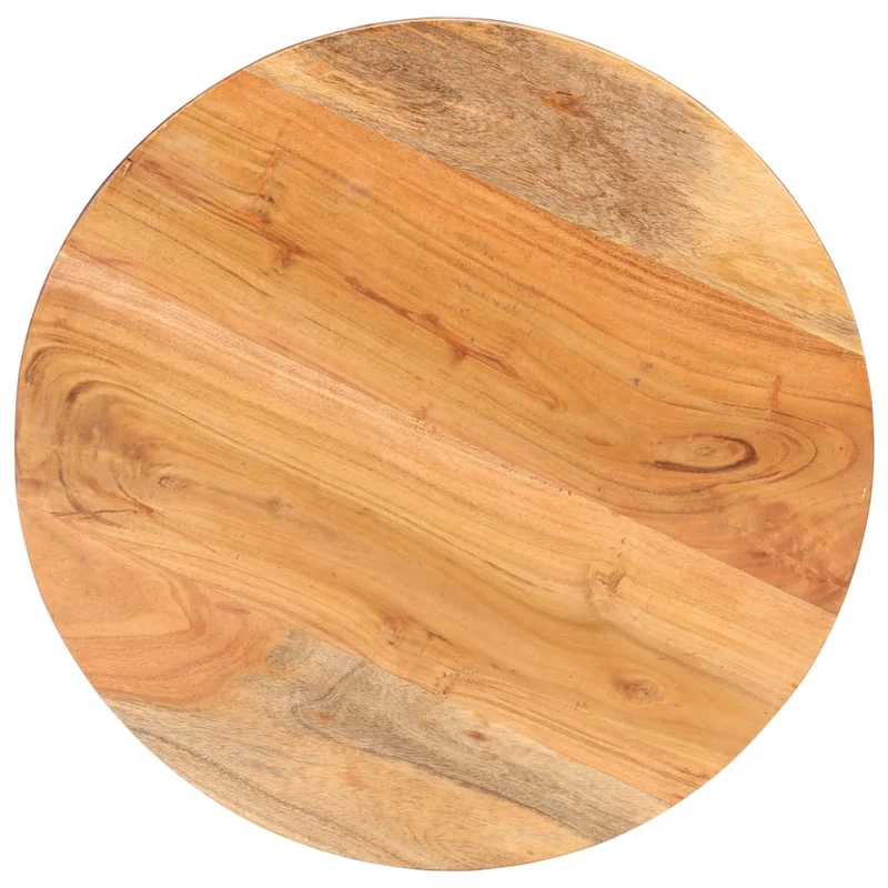 Table basse style industriel Ø68 x 43 cm bois d'acacia solide et fer DEC040233