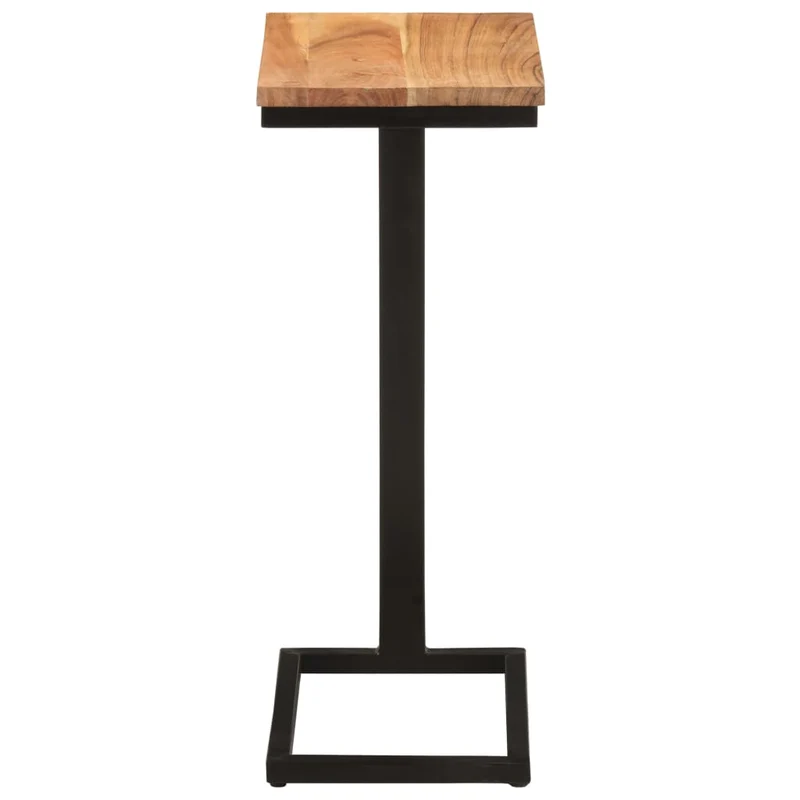 Lot de 2 tables d'appoint support de plante 31,5 x 24,5 x 64,5 cm bois d'acacia et fer DEC032607