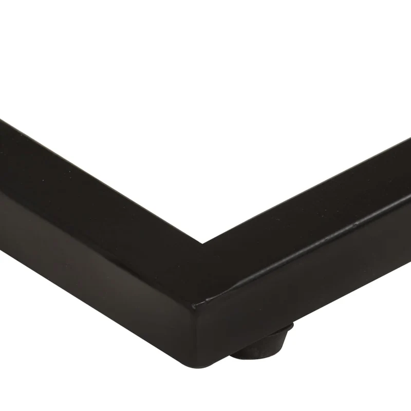 Lot de 2 tables d'appoint support de plante 31,5 x 24,5 x 64,5 cm bois d'acacia et fer DEC032607