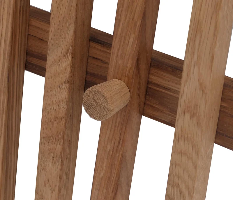 Lot de 3 panneaux de penderie murale quatre crochets en bois massif de chêne 04_0008800