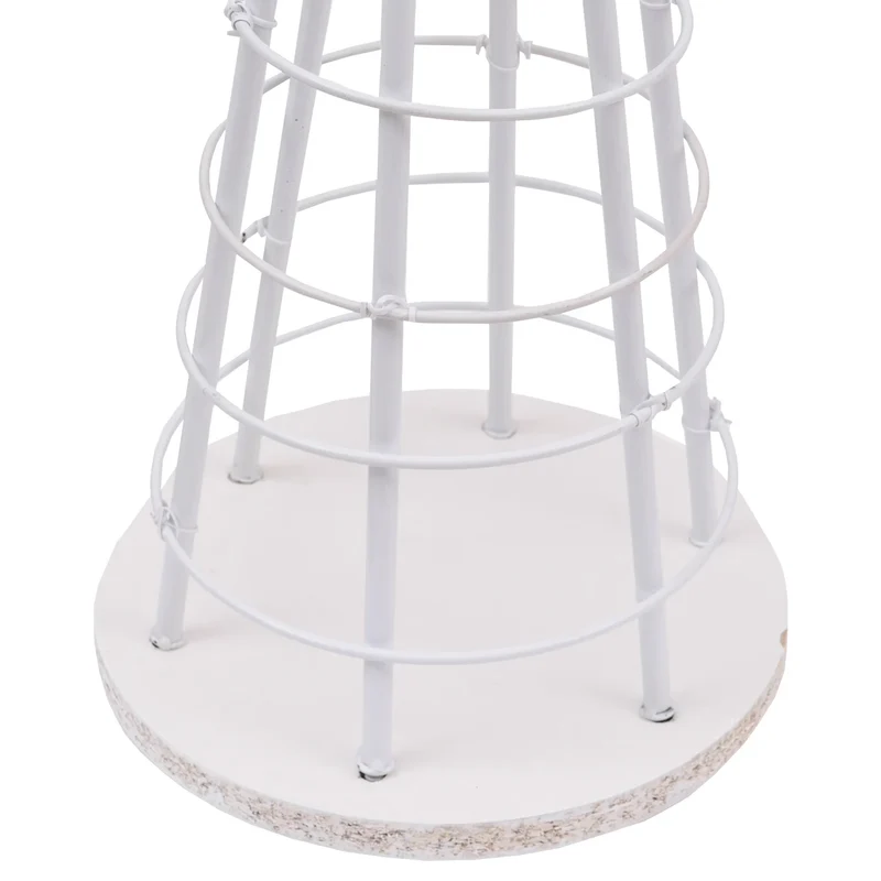 Arbre décoratif sapin de Noël décoratif en métal à personnaliser décoration intérieure 160 cm blanc 04_0008999