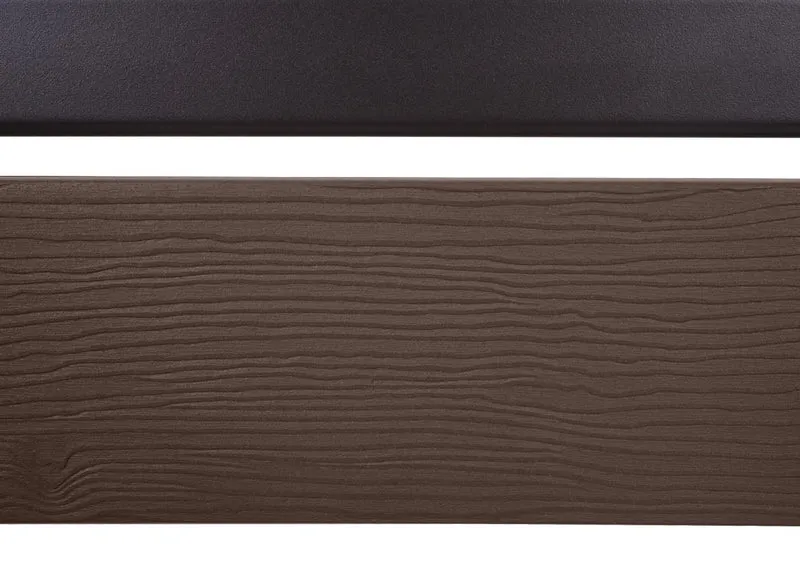 Clôture cache-poubelles en aluminium abri pour poubelles jusqu’à 8 poubelles aspect bois marron extensible 130x206x110 cm 04_0006441