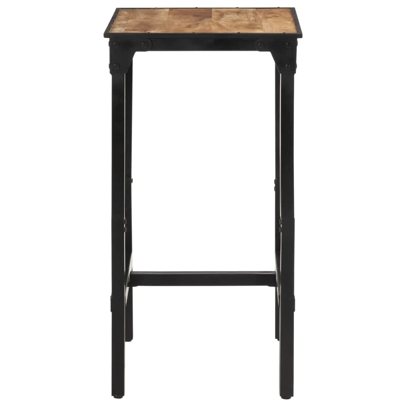 Table de bar 60 x 55 x 107 cm en bois de manguier massif e fer noir DEC029439