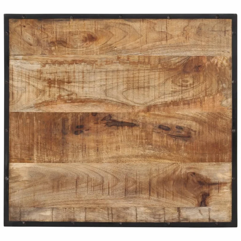 Table de bar 60 x 55 x 107 cm en bois de manguier massif e fer noir DEC029439