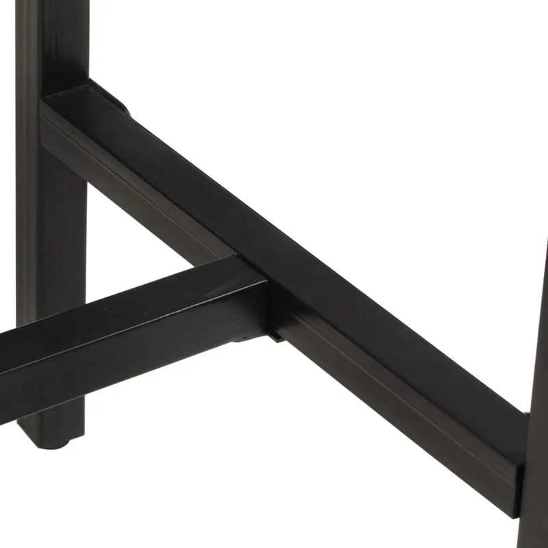 Table de bar 60 x 55 x 107 cm en bois de manguier massif e fer noir DEC029439