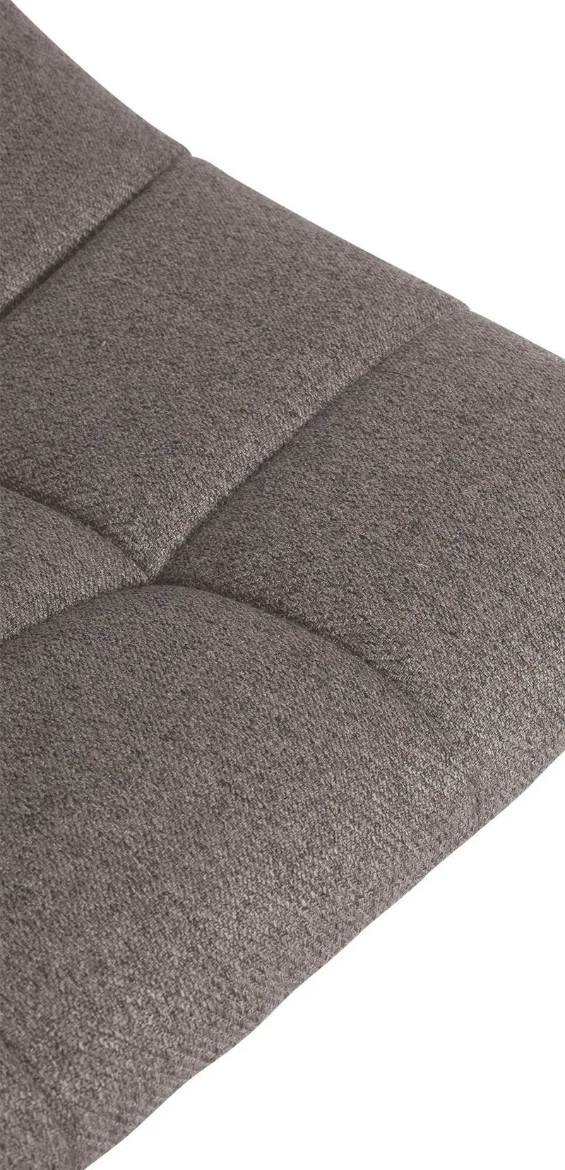 Lot de 2 tabourets de bar en tissu gris base métal chromé réglable en hauteur et repose-pieds TDB10622