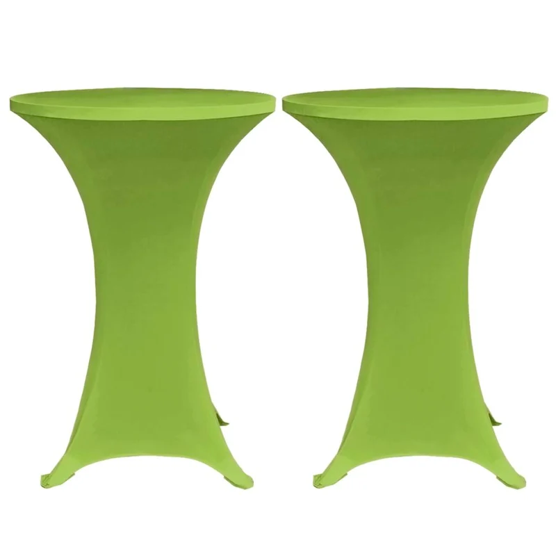 Housse de table extensible 2 pcs Ø70 cm Verte DEC022381