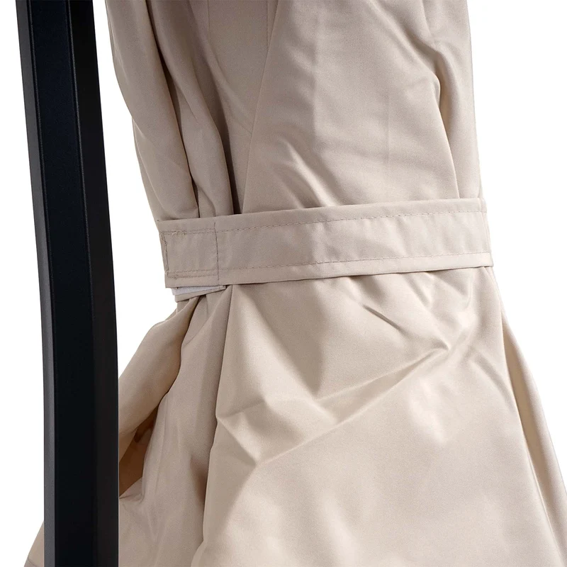 Parasol déporté rond Ø 3 m aluminium / acier et polyester crème-blanc sans pied 04_0007914