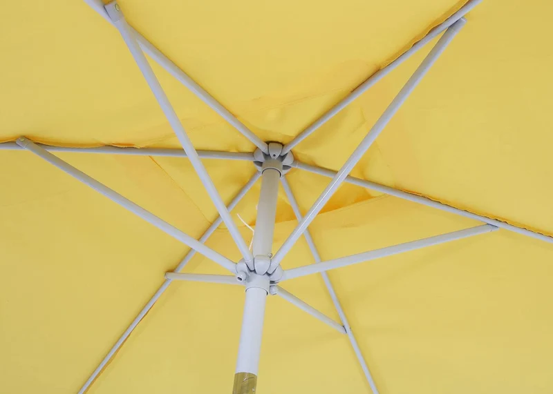 Parasol de jardin 2x3m rectangulaire inclinable polyester/aluminium 4,5kg jaune 04_0003893