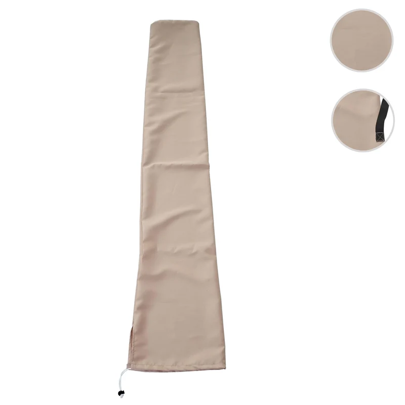 Housse de protection pour parasols jusqu'à 3m, housse avec cordon de serrage crème 04_0002550