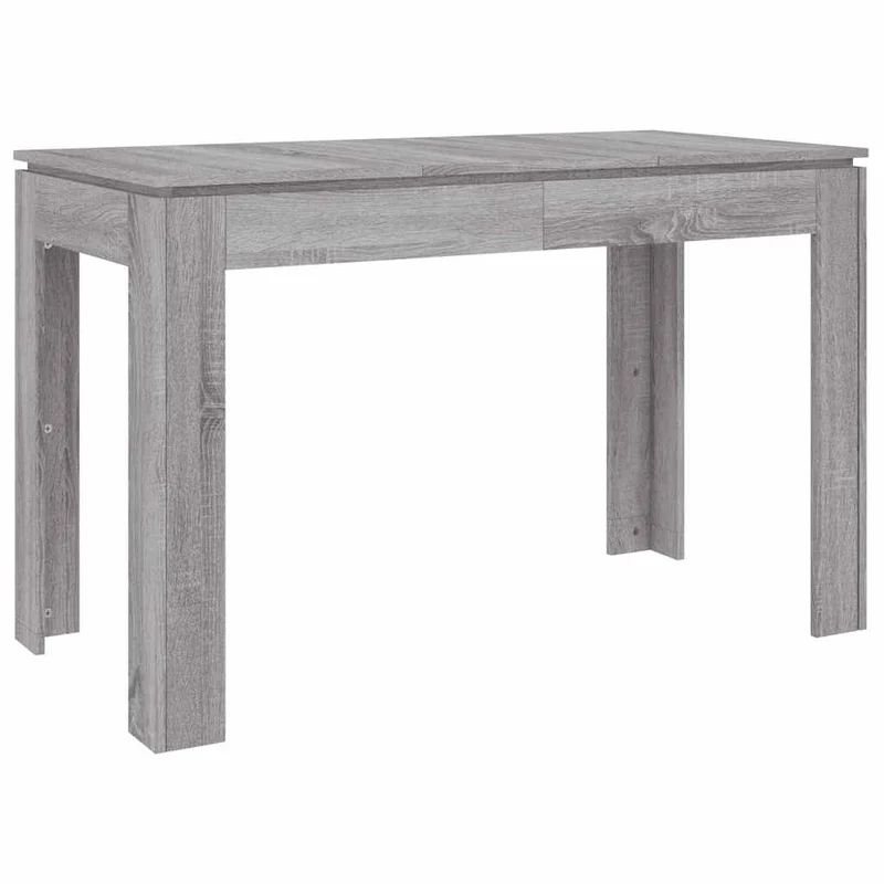 Table de salle à manger design moderne 120 x 60 x 76 cm bois d'ingénierie gris DEC036676