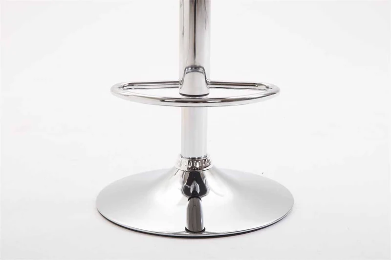 Lot de 2 tabourets de bar moderne et confortable assise en PVC bleu coque en plastique et pieds en métal chromé 10_0004235