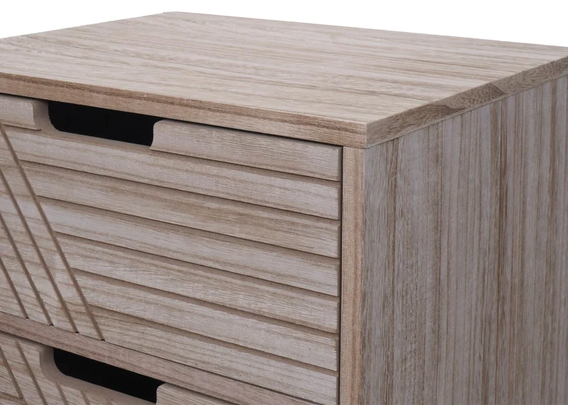 Commode meuble de rangement 5 tiroirs design 3D 84x35x29 cm en bois et métal 04_0009739