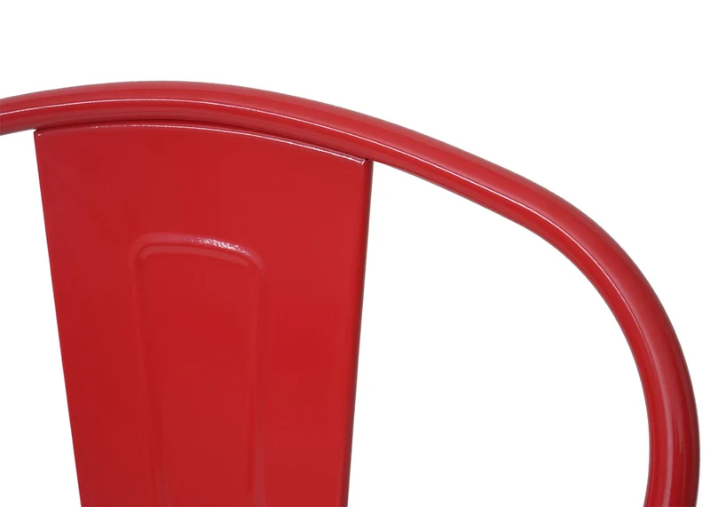 4x tabourets de bar avec dossier design industriel en métal rouge avec repose-pieds 04_0005225
