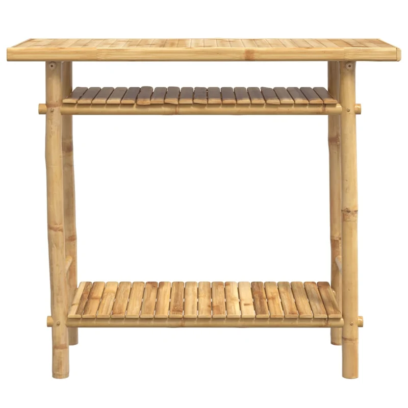 Table console avec espace de rangement 90 x 37 x 75 cm bambou DEC031331
