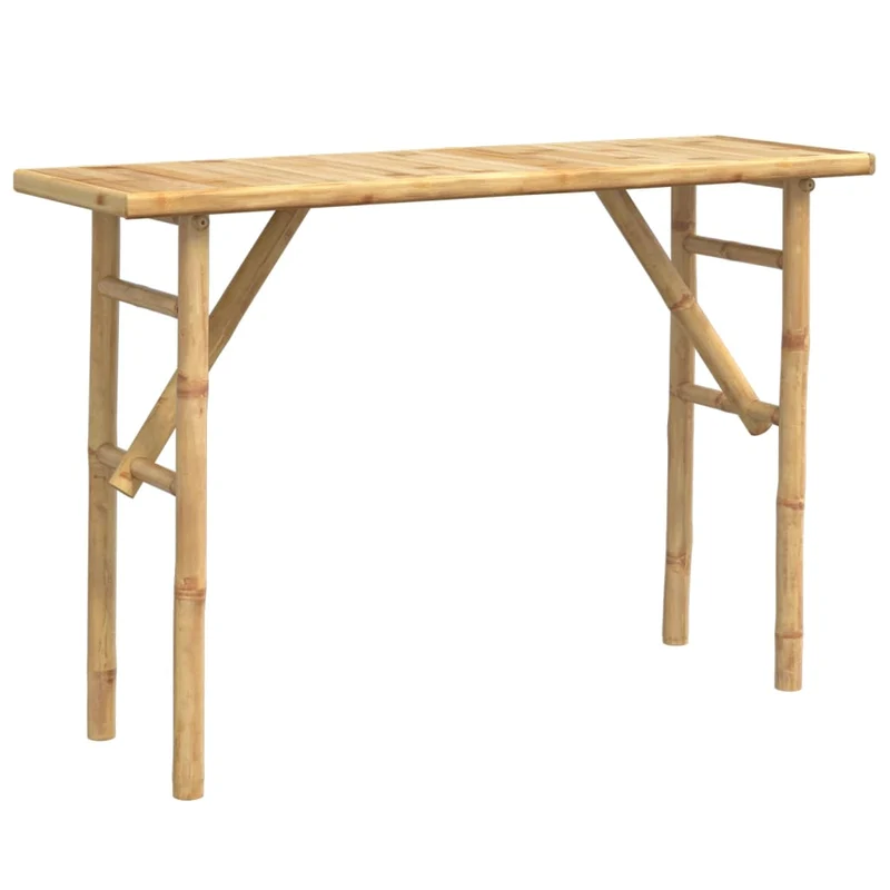 Table console d'entrée fonctionnel et stylé 115 x 39 x 75 cm en bambou DEC031330