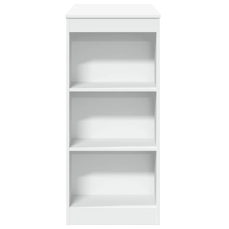 Table d’appoint multifonction avec étagères en bois d'ingénierie blanc DEC036358