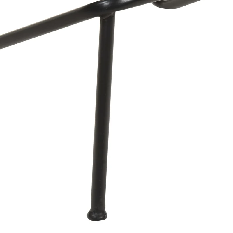 Lot de 2 tabourets de bar chaises hautes en cuir véritable marron et fer DEC029761