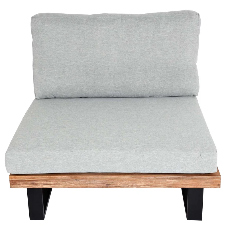 Lot de 2 fauteuils lounge jardin en bois d’acacia brun clair et aluminium coussins gris clair 04_0009399