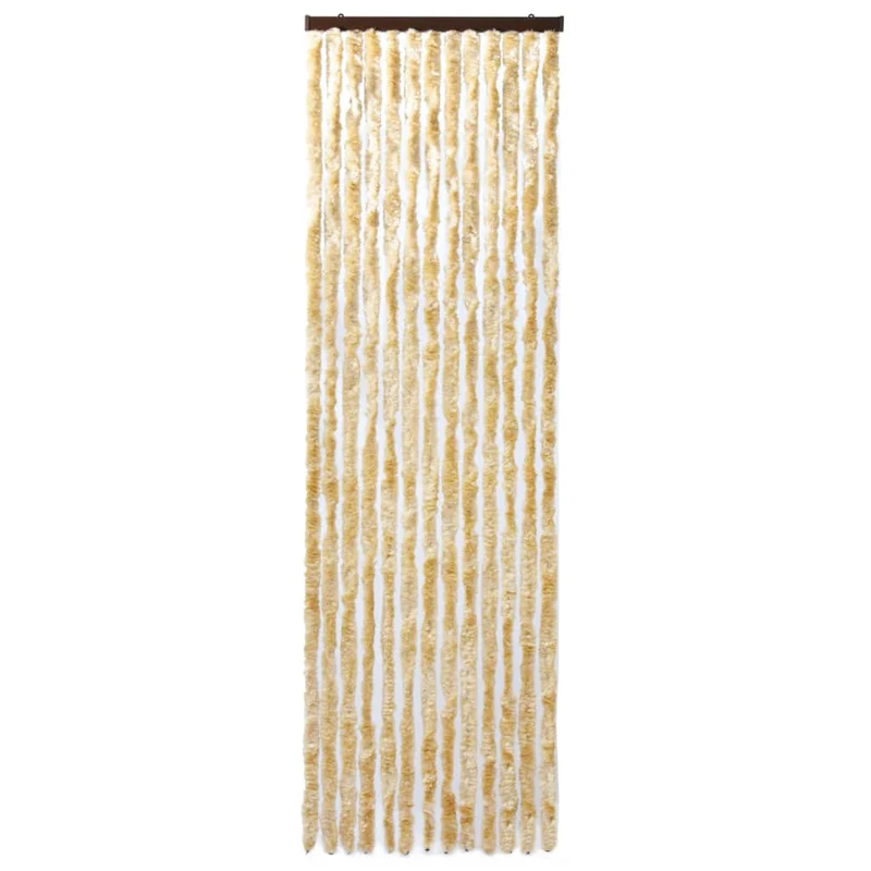 Rideau contre insectes moustiquaire Beige 56x185 cm Chenille DEC022184