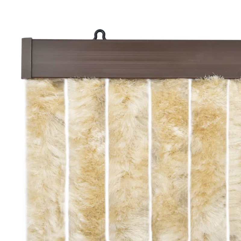 Rideau contre insectes moustiquaire Beige 56x185 cm Chenille DEC022184