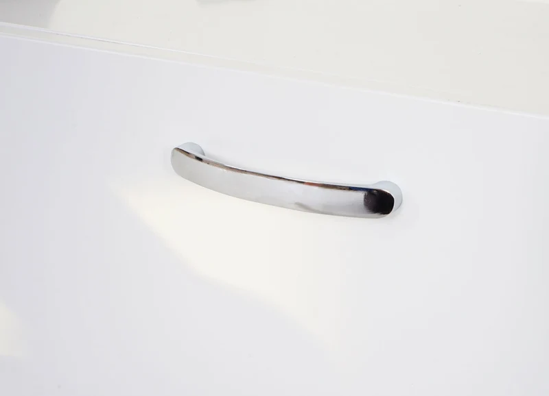 Meuble bas pour machine à laver avec tiroir 33 x 61 x 62 cm MDF et acier blanc 04_0007837