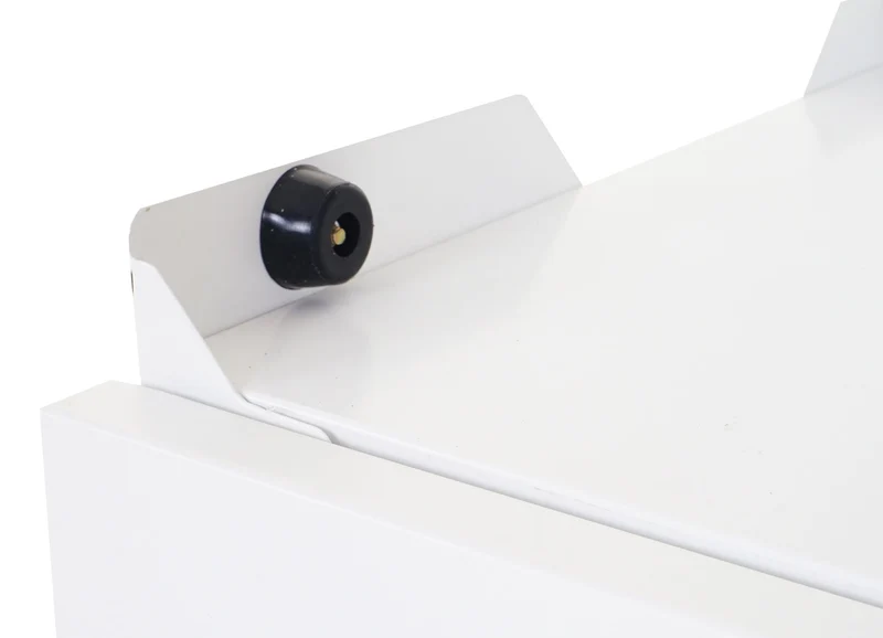 Meuble bas pour machine à laver avec tiroir 33 x 61 x 62 cm MDF et acier blanc 04_0007837