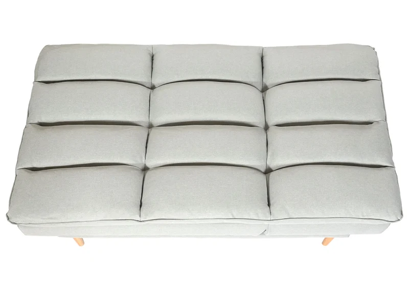 Canapé-lit convertible lit d’appoint surface de couchage 180 x 110 cm en tissu gris menthe 04_0010153