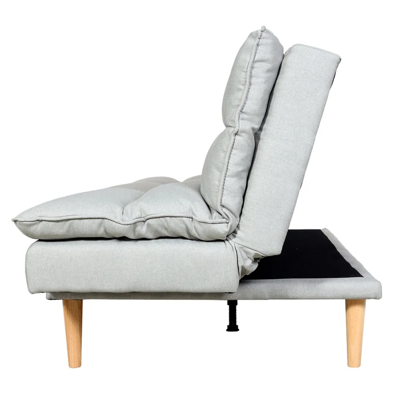 Canapé-lit convertible lit d’appoint surface de couchage 180 x 110 cm en tissu gris menthe 04_0010153