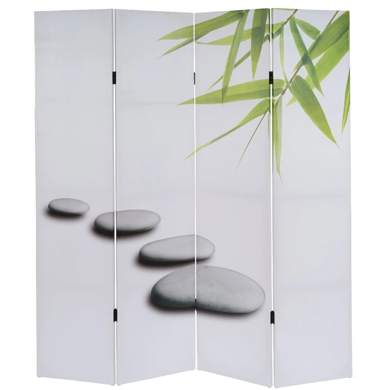 Paravent 4 panneaux pans séparateur de pièce 180x160cm motif orchidee PAR04009