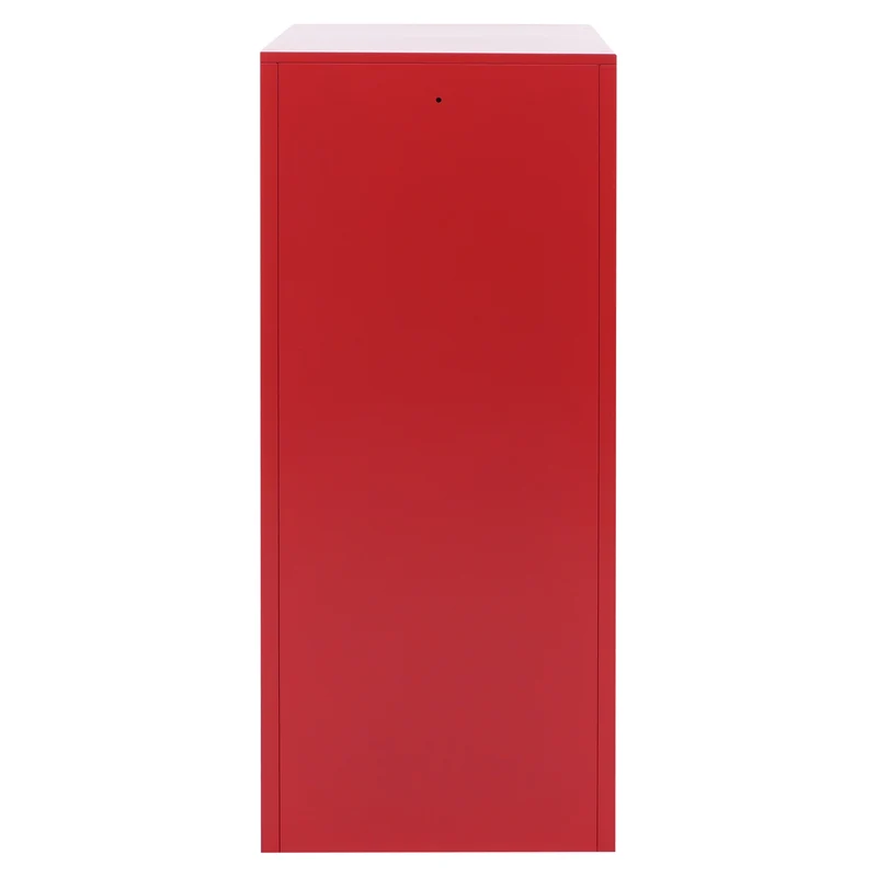 Armoire vestiaire métallique casier de rangement 2 portes 90x38x45 cm rouge 04_0008945