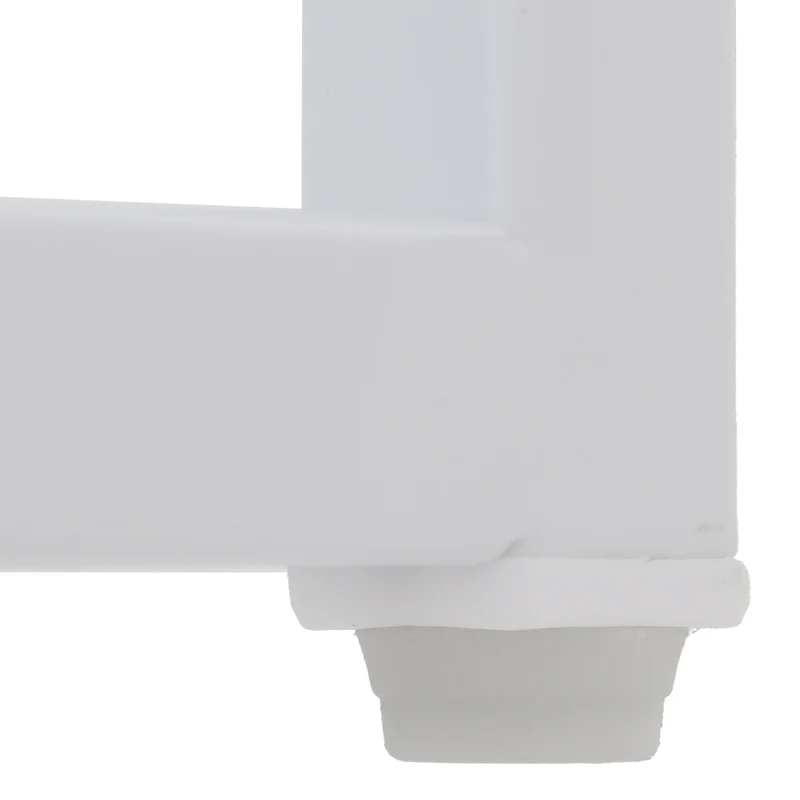 Table de chevet avec tiroir et compartiment ouvert 50x43x41 cm en acier thermolaqué blanc 04_0008872