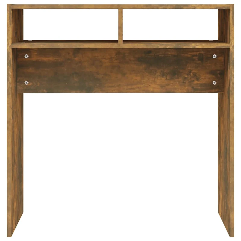 Table d'appoint console pratique avec compartiments de rangement 78 x 30 x 80 cm bois d'ingénierie DEC031817