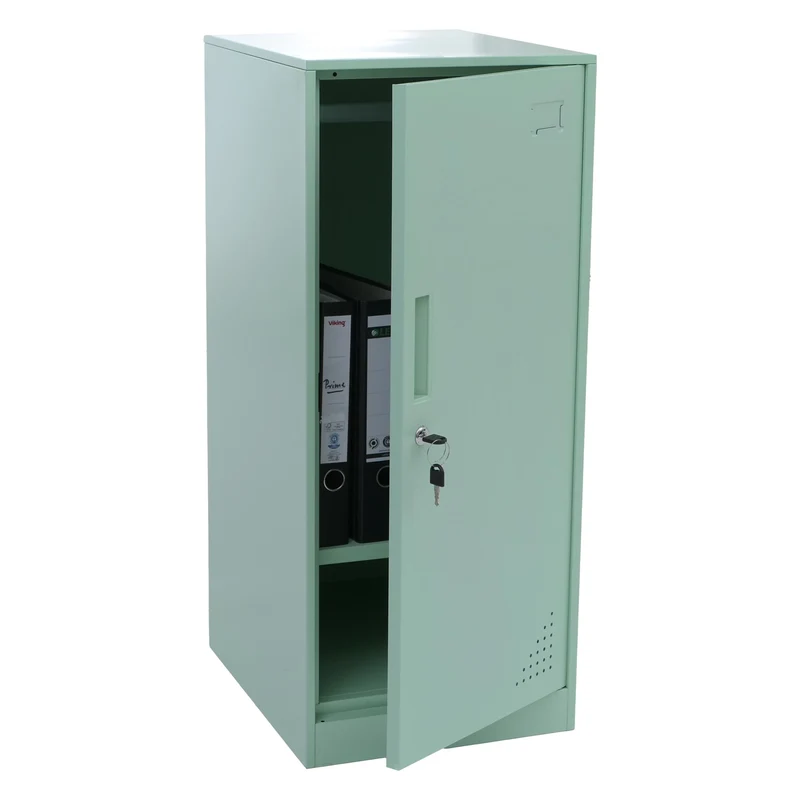 Armoire vestiaire métallique avec tringle et étagère amovible 90x38x45 cm acier couleur menthe 04_0008960