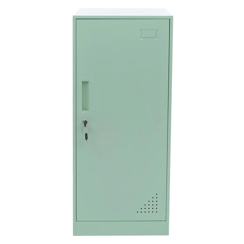 Armoire vestiaire métallique avec tringle et étagère amovible 90x38x45 cm acier couleur menthe 04_0008960