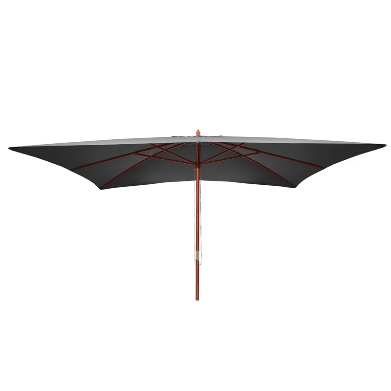 Parasol de jardin 3x4m rectangulaire polyester/bois 6kg anthracite 04_0003826