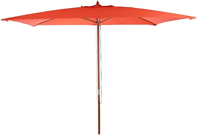 Parasol de jardin 2x3m polyester/bois 6kg terracotta 04_0003819